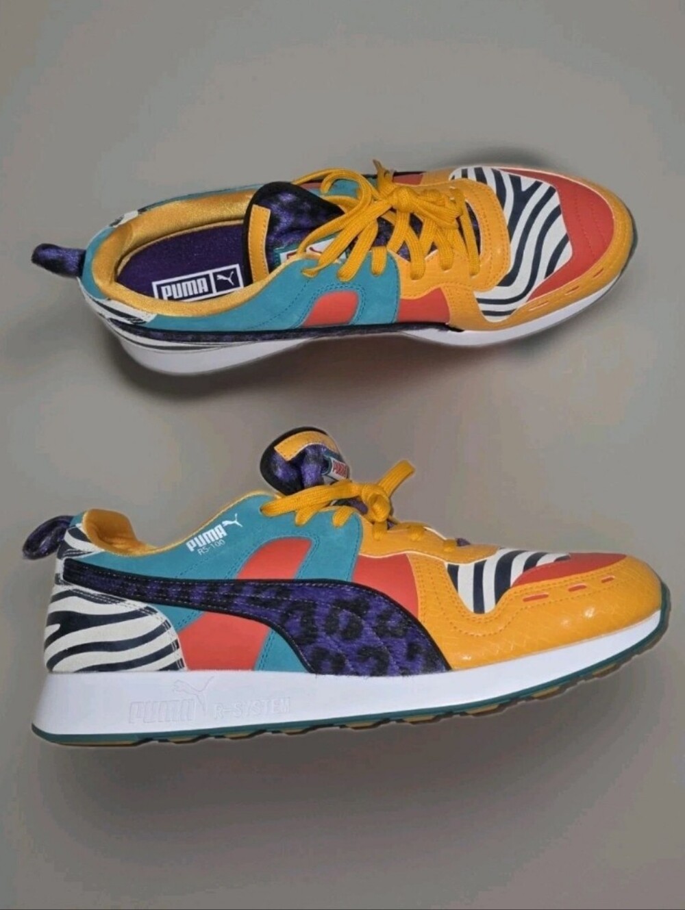 Puma Men's RS-100 Animal Sneakers 368265-01 Size 14